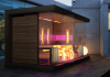 Aussen Sauna mit modernem Design Wien