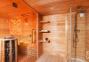 Außen Sauna Haus mit Dusche