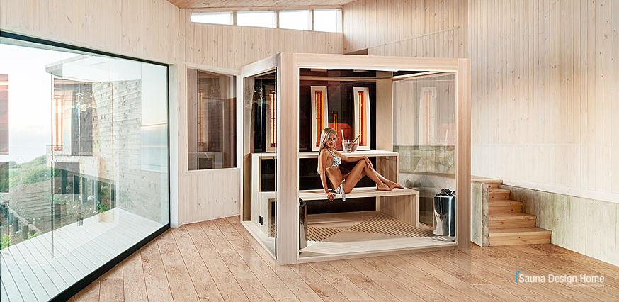 Bio Sauna Cube Luxury - minimalistischer Stil Wien