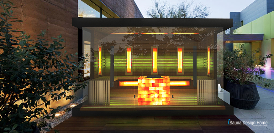 Design Luxus Sauna Haus Lugano für Zuhause Wien