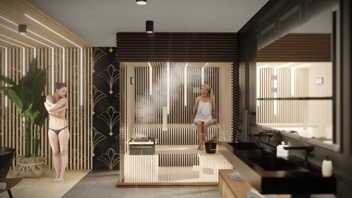 Finnische Innensauna Vision mit Aromatherapie Finnische Innensauna Vision mit Aromatherapie
