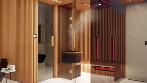 Privat heimisches Wellness Spa von iSauna Design
