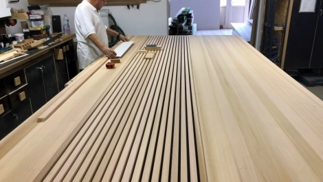 Design Trennwand aus Holz Wolfsberg