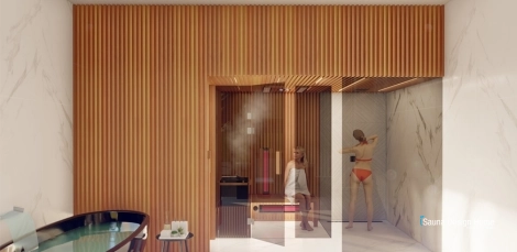 Einzigartige Design-Wandverkleidung aus Massivholz, innovative private Sauna-Trends Einzigartige Design-Wandverkleidung aus Massivholz, innovative private Sauna-Trends