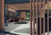 Design Raumtrenner aus Holz