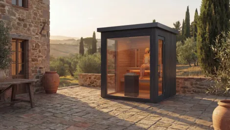Luxus Aussensauna Lugano Mini Luxus Aussensauna Lugano Mini