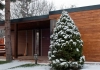 Sauna Haus mit Vordach und Tauchfass Salzburg