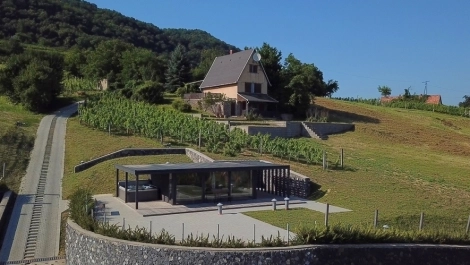 Saunahaus im Weingut Stockerau