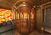 Individuelle Design Sauna mit Himalaya Salzziegeln