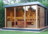Luxus Aussen Sauna mit Infrarotstrahler