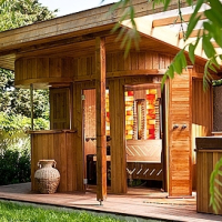 Sauna Holzstoff -Thermowood Erle Profilholz